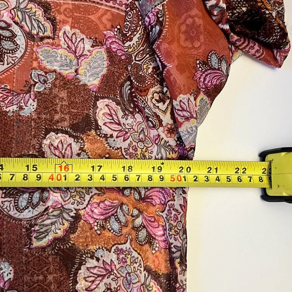 Cream Brand Boho Paisley Button Up Shirt - Size 36 (US Small) - Picture 9 of 9